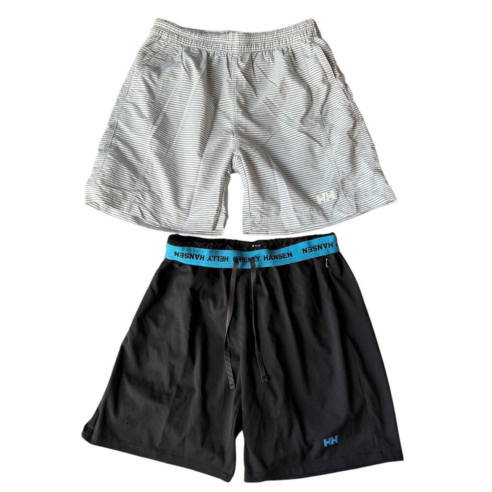 HELLY HANSEN Carlshot Quick Dry Swim Trunk & gym shorts bundle of 2 size Large